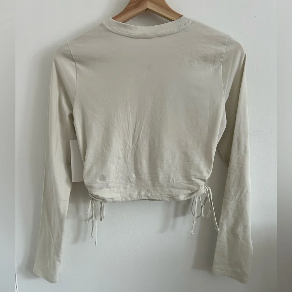 Lululemon Cinched Cut-Outs Cotton long sleeve NEW WITH TAGS - Picture 3 of 5